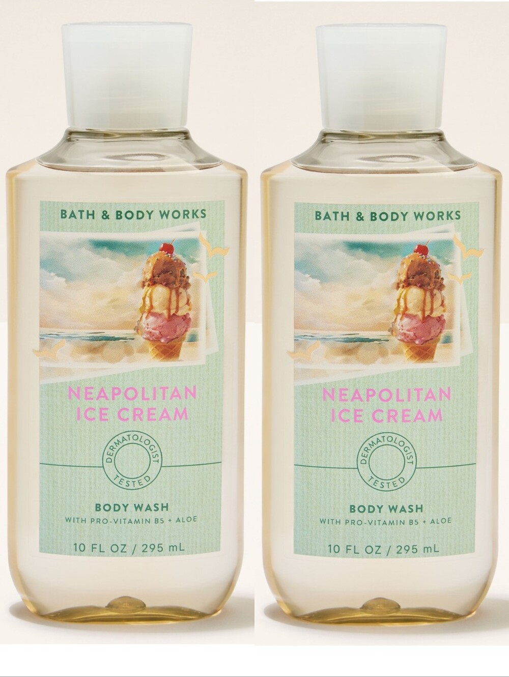 Bath & Body Works Neapolitan Ice Cream Body Wash Set of 2 NEW RARE